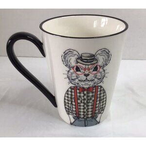 Hipster Mouse Animal Mug 16.5 oz- Signature Housewares Coffee Tea Cup Father Day